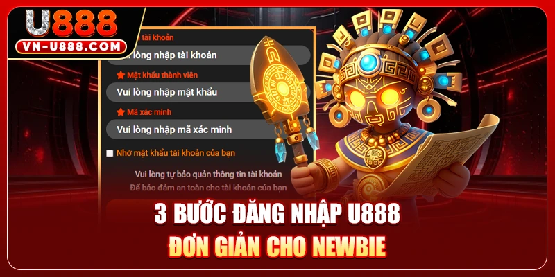 3 bước đăng nhập U888 đơn giản cho newbie