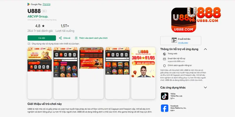 U888 - U888.COM | Link Trang Chủ Chính Thức 2026 13 Tải ứng dụng U888 tại CH Play