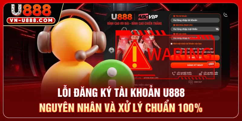 Lỗi Đăng Ký Tài Khoản U888 - Nguyên Nhân & Xử Lý Chuẩn 100% 3 Lỗi Đăng Ký Tài Khoản U888 - Nguyên Nhân & Xử Lý Chuẩn 100%